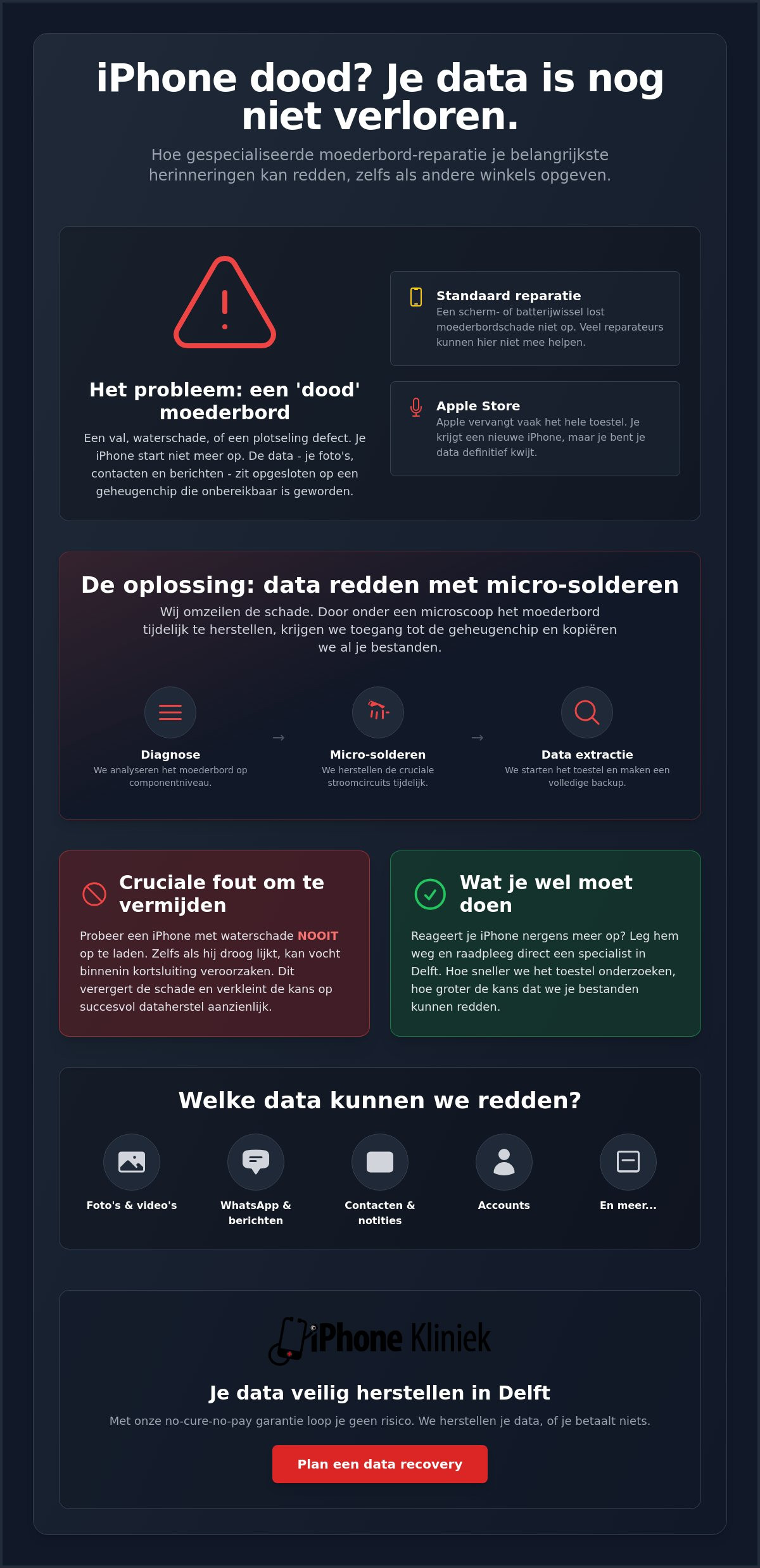 Data redden van een kapotte iPhone in Delft: zo krijg je jouw foto’s en bestanden terug